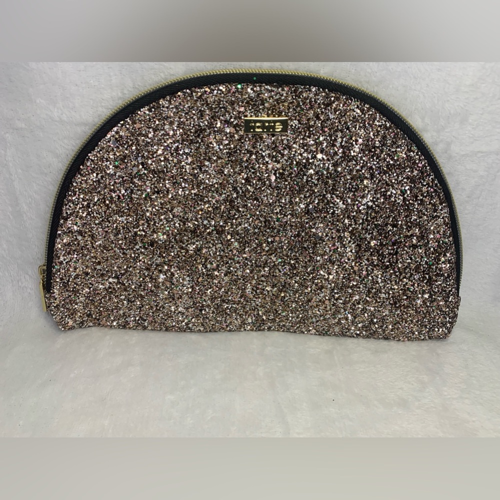 Tarte Glittery black and gold makeup bag